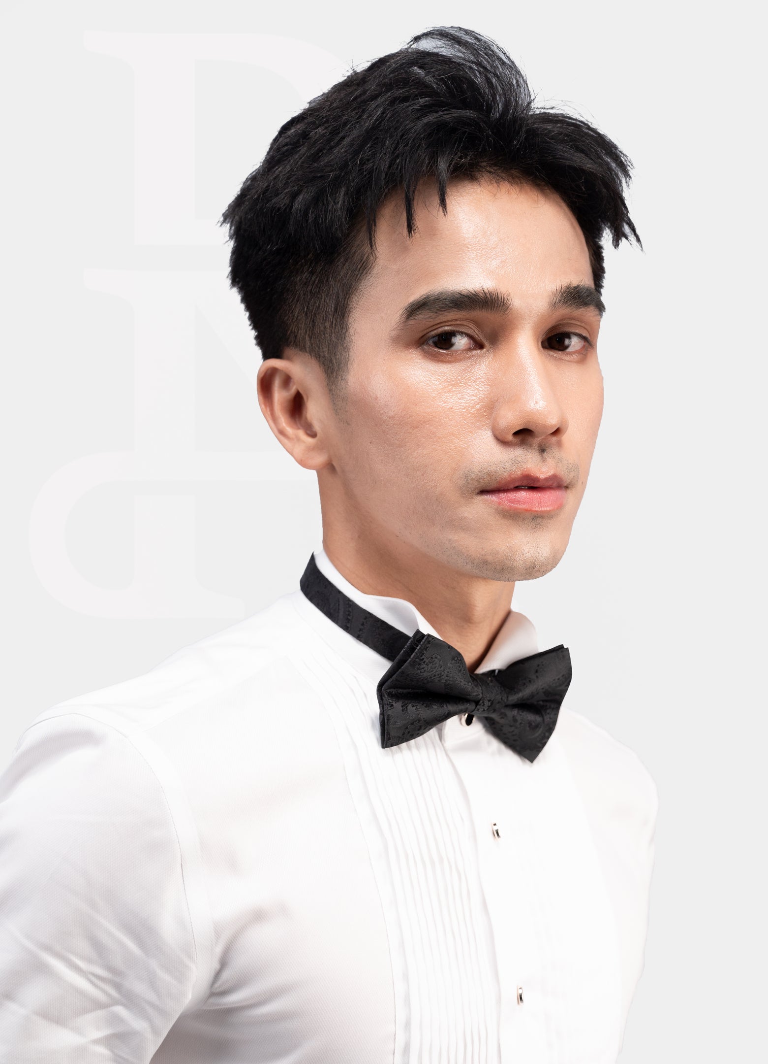 Ceremonial Label - 100% Cotton Tuxedo Pleated Dress Shirt 15210-1