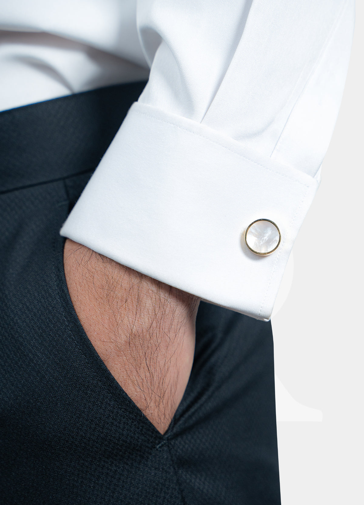 Premium Cufflinks - Gold Mother Pearl