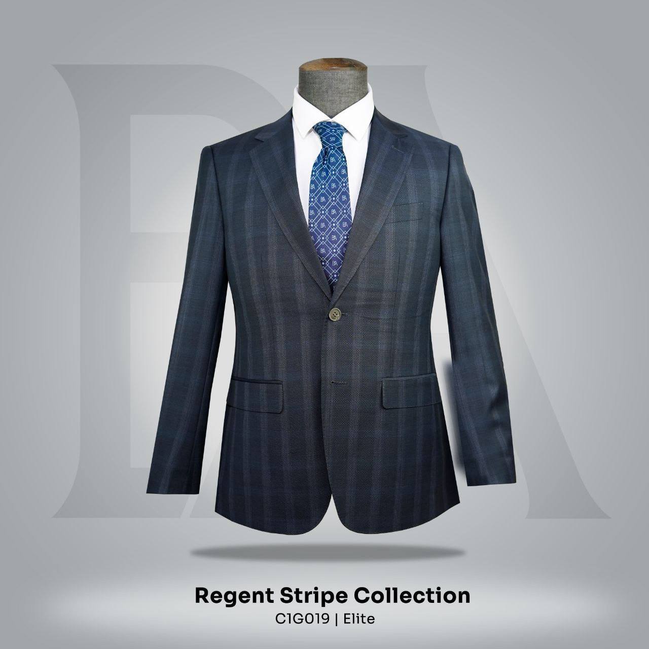 Regent Stripe Collection, DB-C1G019 | Elite Suit Jacket