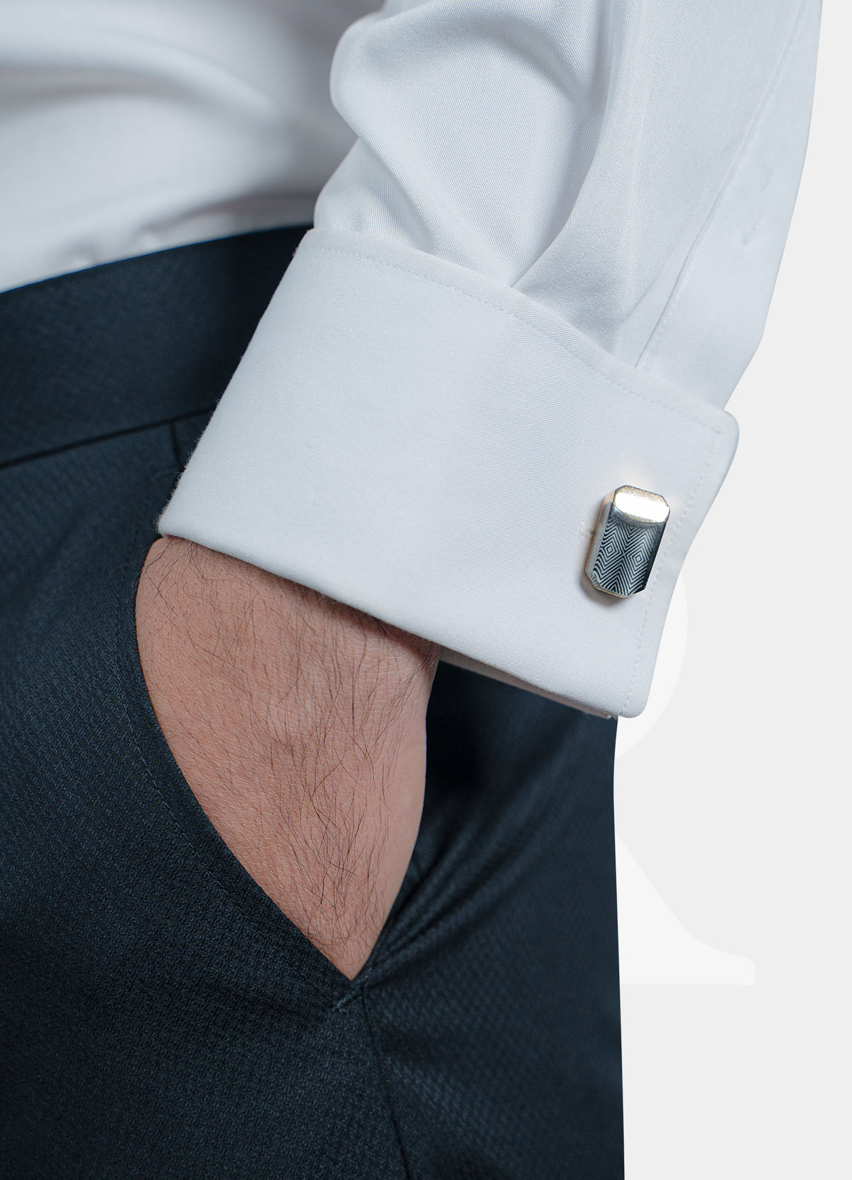 Cufflinks Premium - Gold Crystal