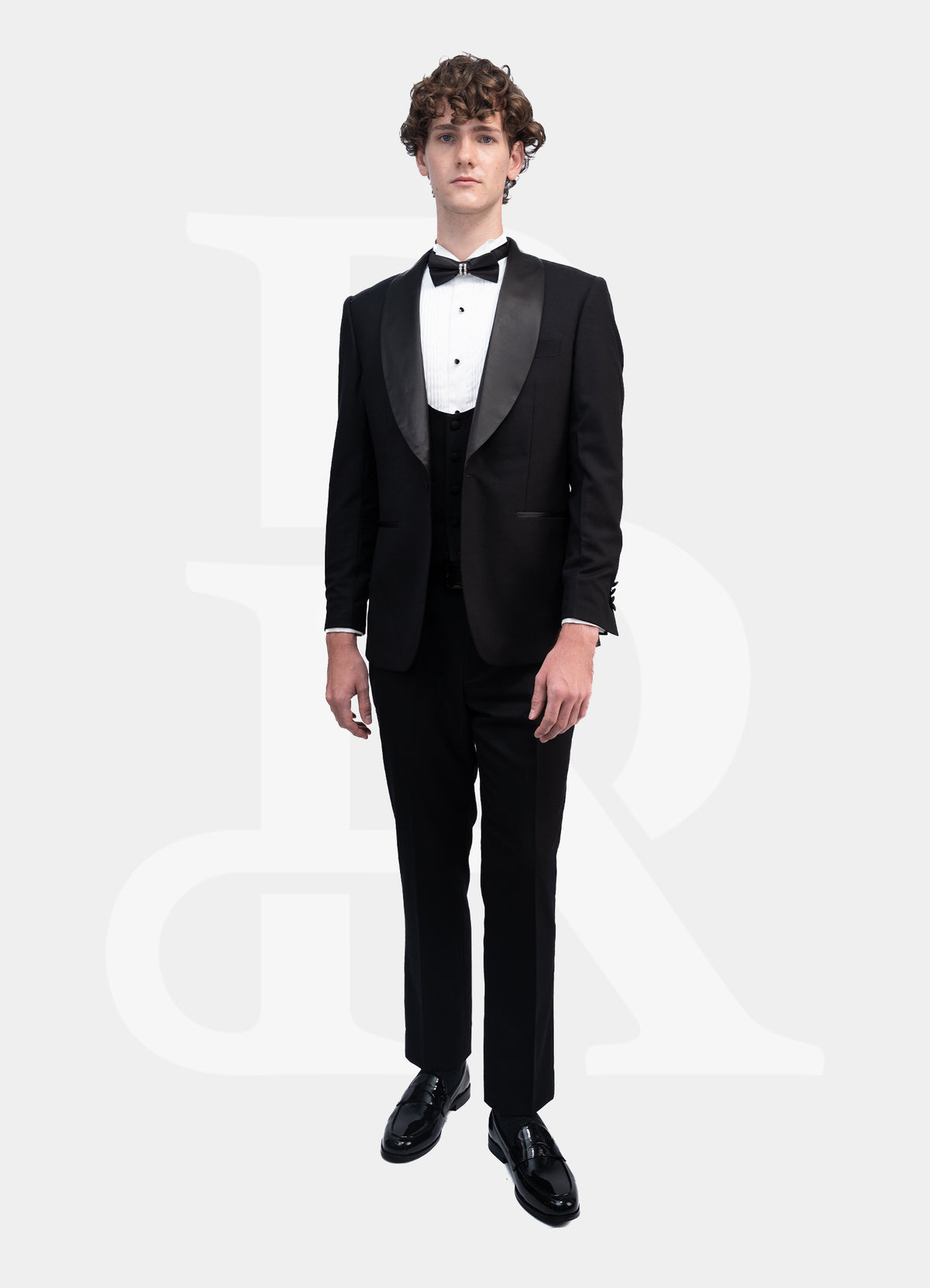 The Tuxedo Black Tie Series, DB-A2H045-T1 | 100% Wool Tuxedo Jacket, Shawl Lapel