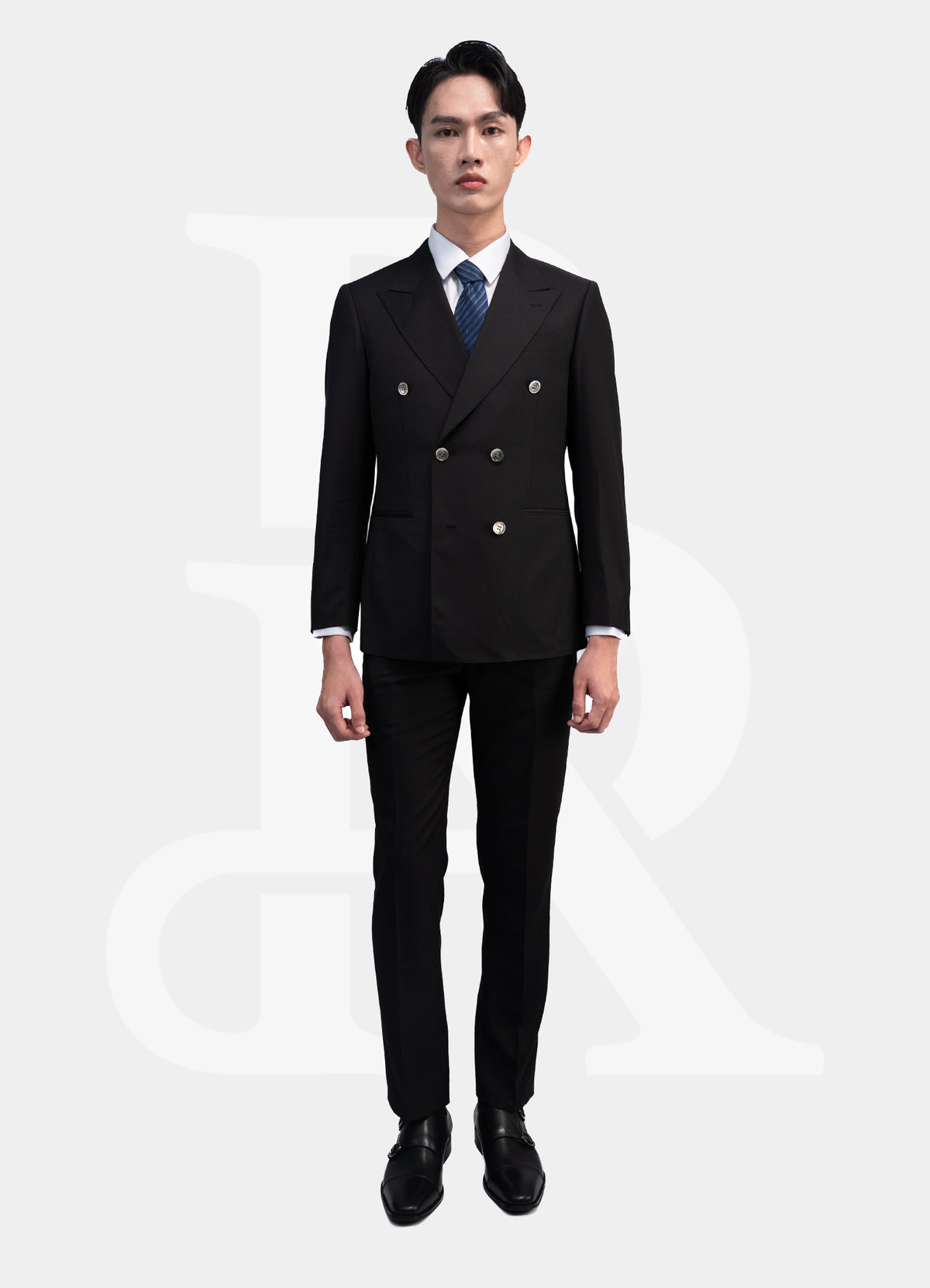 Elite Suit Jacket - Double Breasted Black DB-C2H043