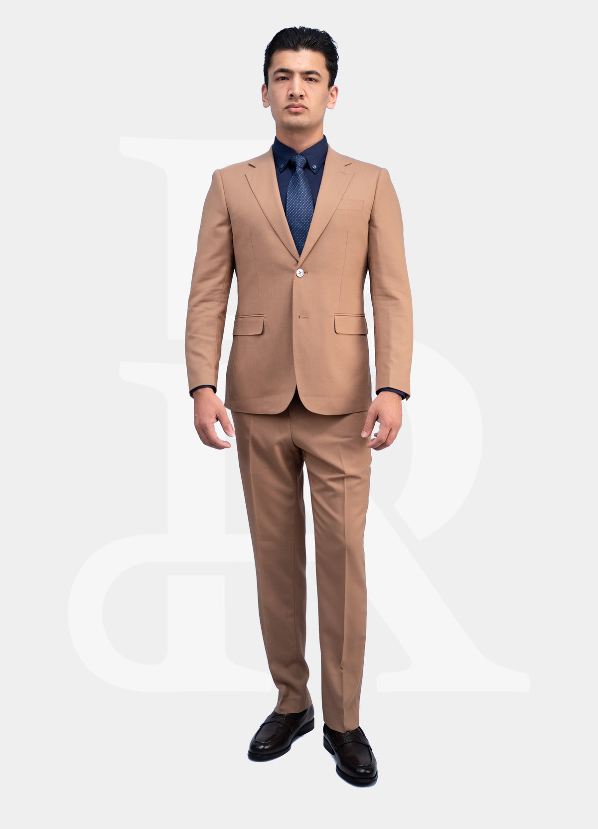 Elite Suit Jacket - 2-Buttons Notch Lapel Brown DB-C2P013