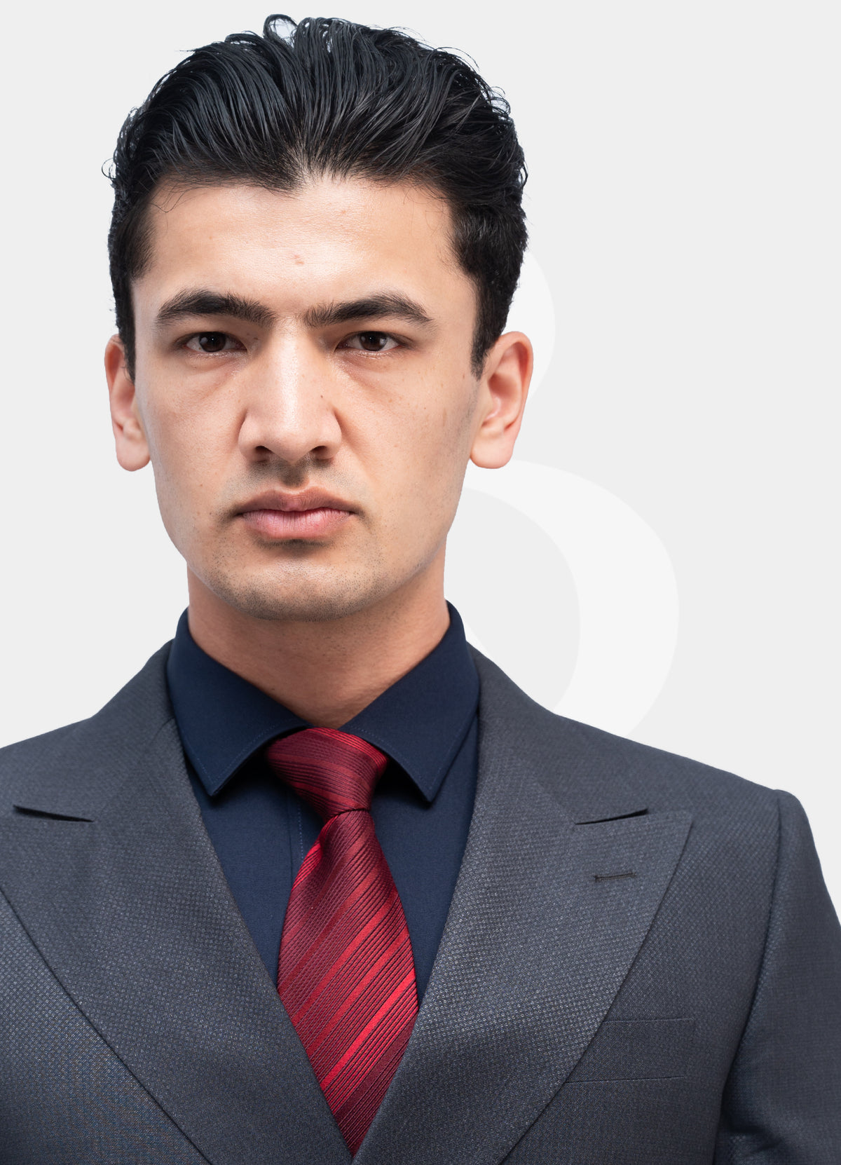 Standard Suit Jacket - Double Breasted Dark Grey E9121-19