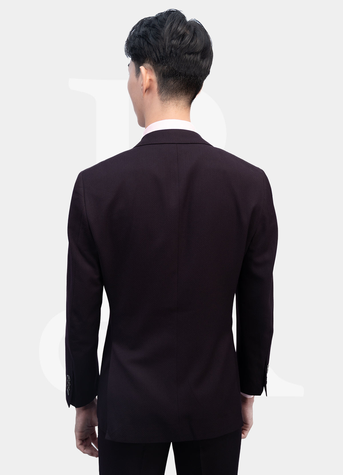 Standard Suit Jacket - 2-Buttons Wide Notch Lapel Burgundy L3072-25