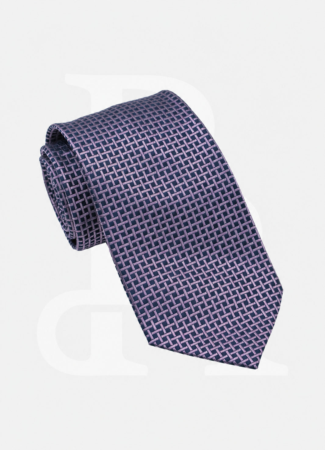 100% Silk Necktie - Dotted Purple
