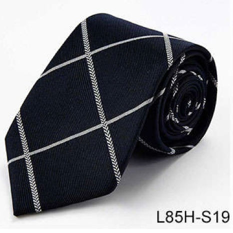 100% Silk Necktie - Black Stripe