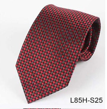 100% Silk Necktie - Dark Red Dotted