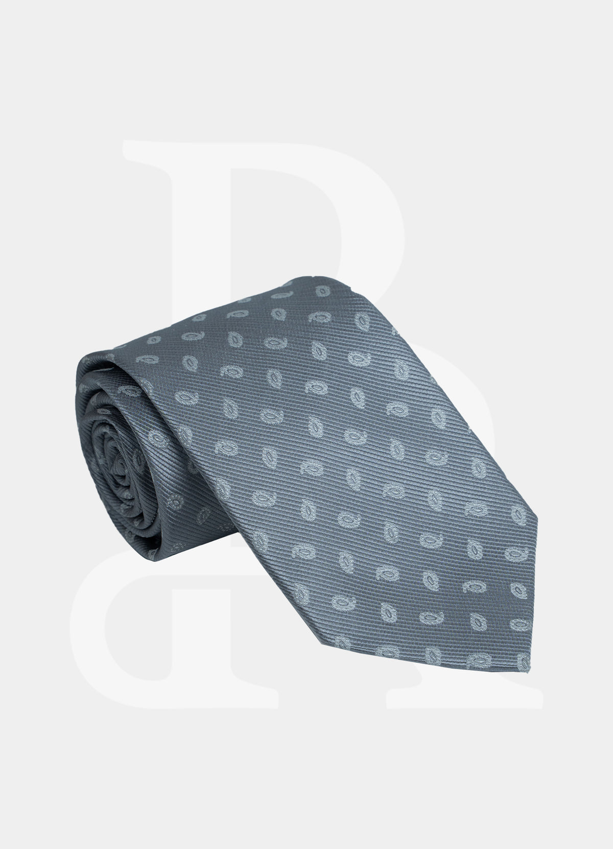 100% Silk Necktie - White Pattern