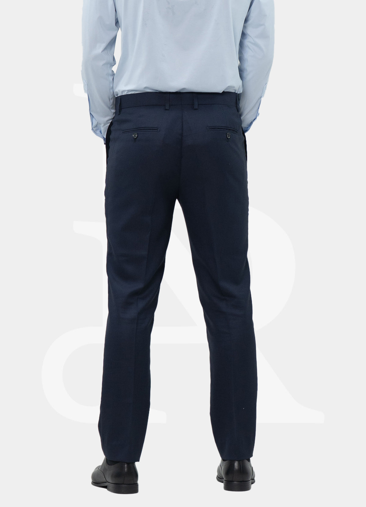Wool Blended Trousers - Navy Dotted LYM7005