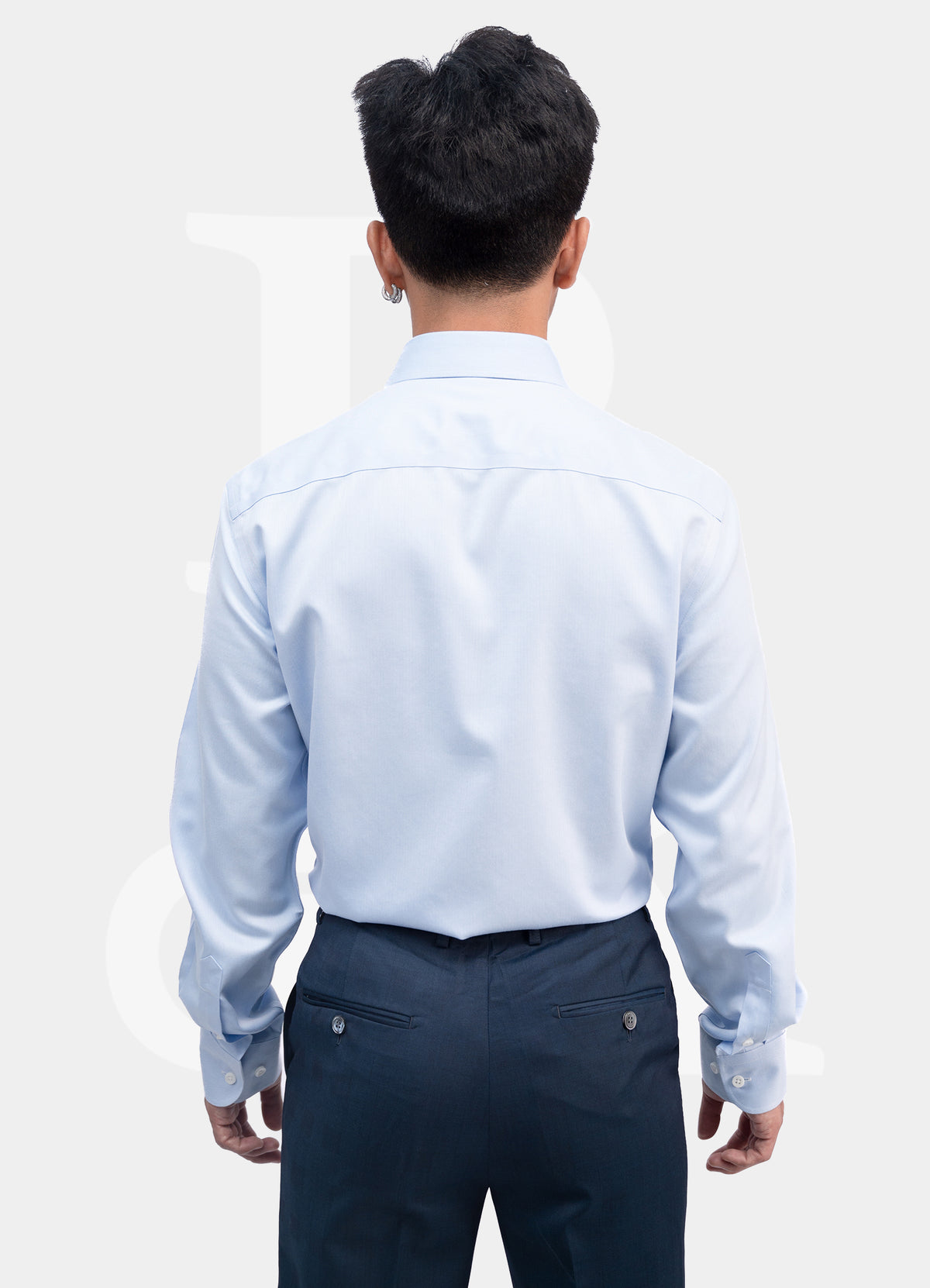 100% Cotton 100S - Non Iron Blue Dress Shirt M26