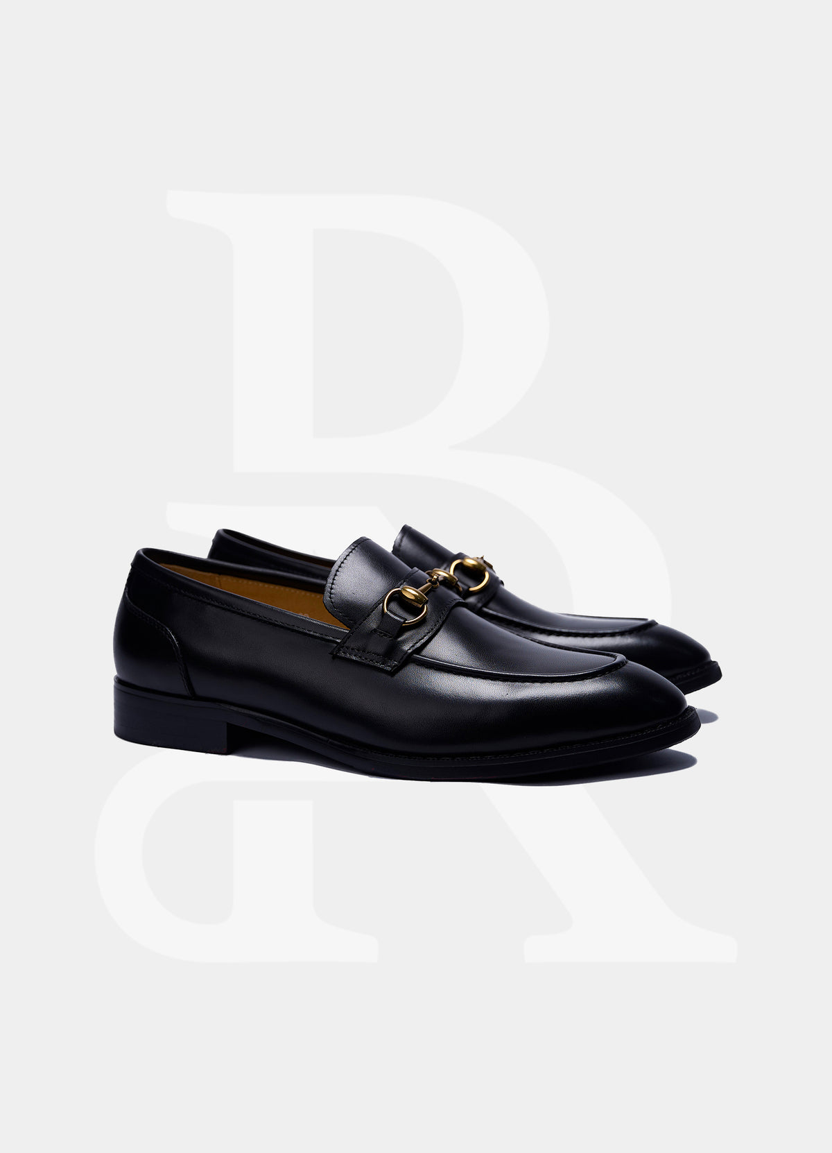 Horsebit Loader Dress Shoes - Black Gold