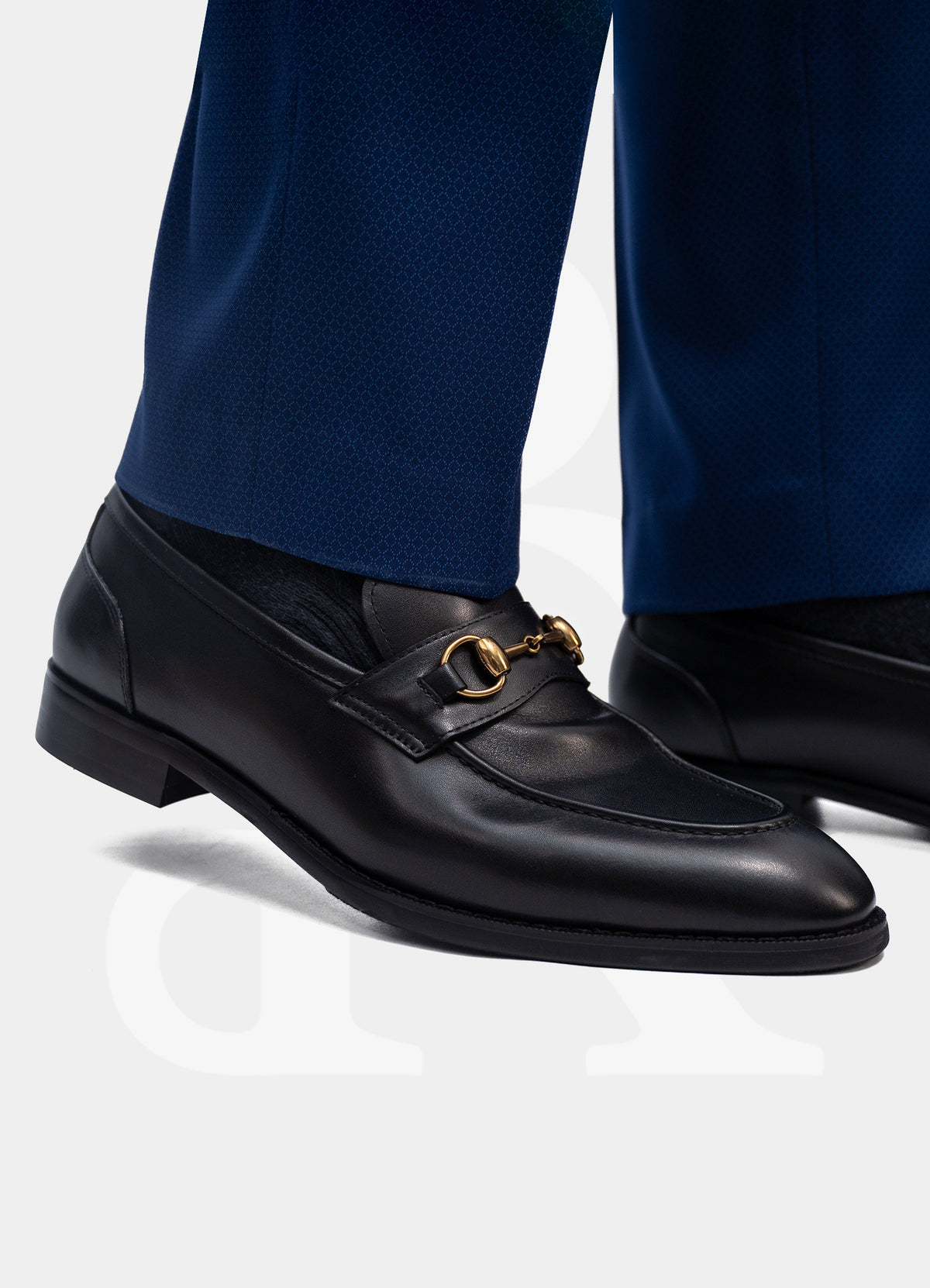 Horsebit Loader Dress Shoes - Black Gold