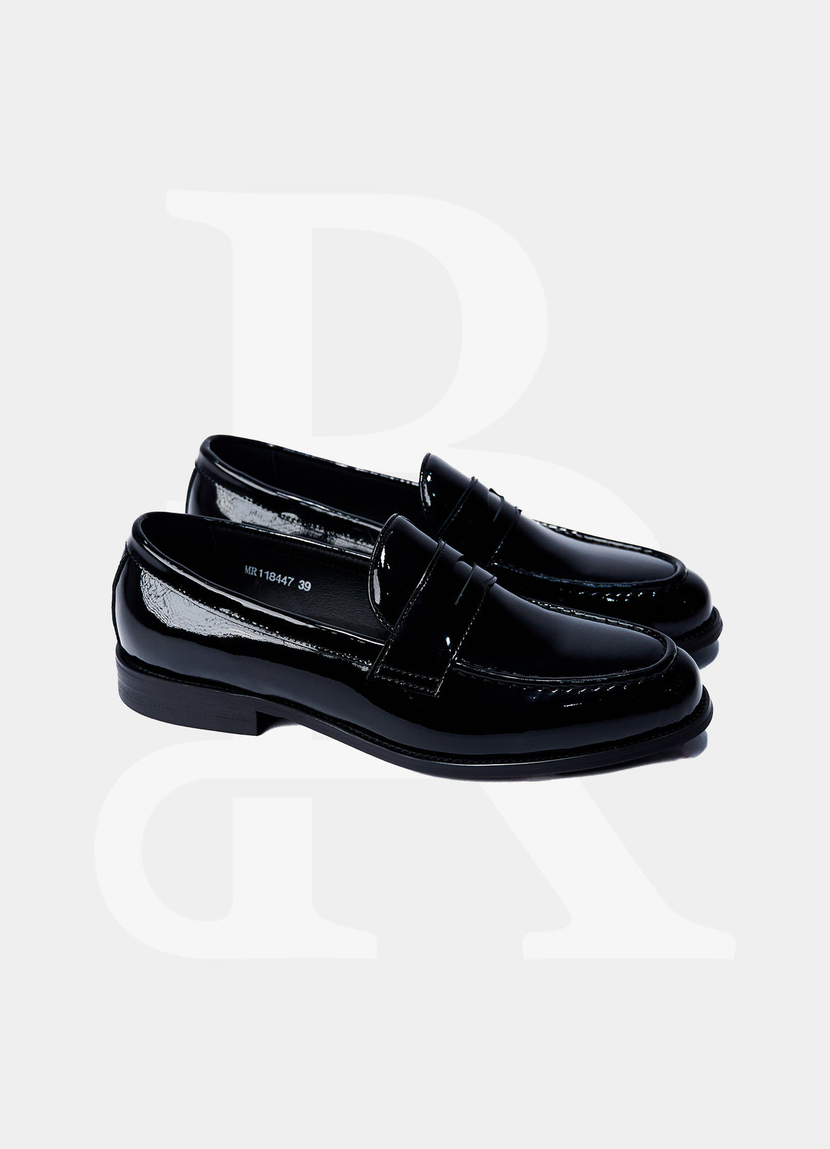 Tuxedo Penny Loafer Dress Shoes - Black MR118447-PATENT