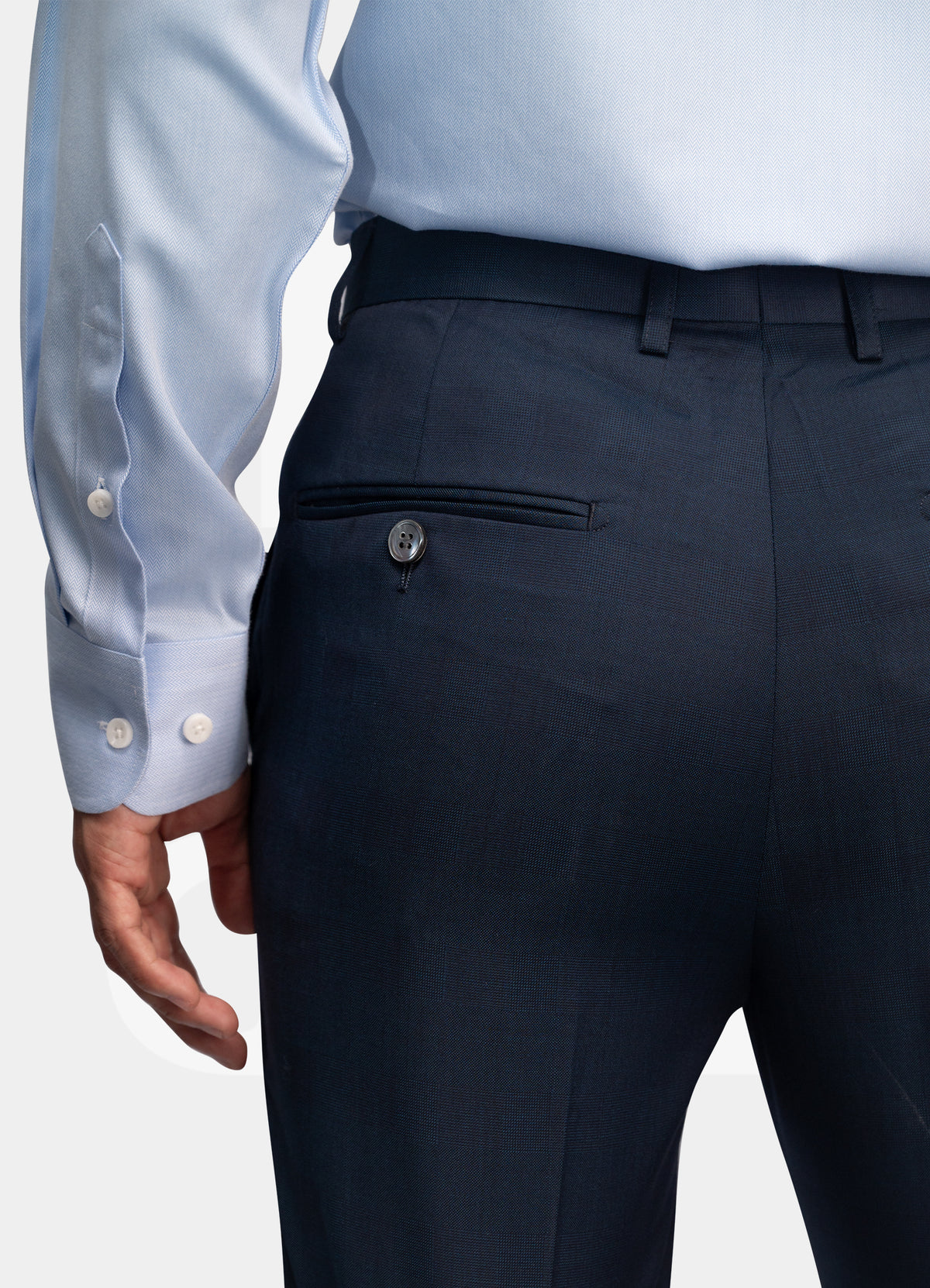 100% Wool Trousers - Pattern Navy MK-H/29