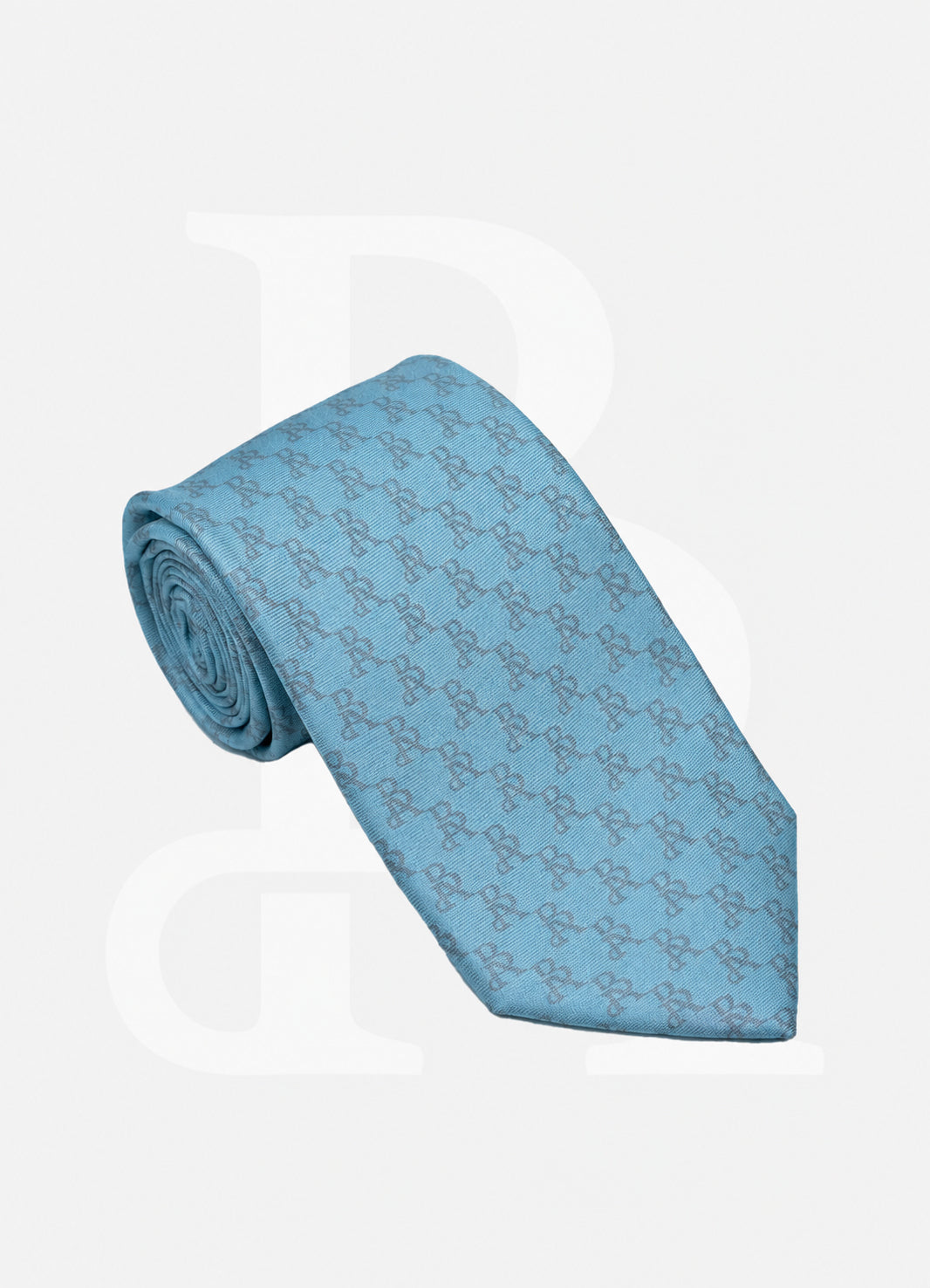 100% Silk Necktie - BA Light Blue ST-BA06