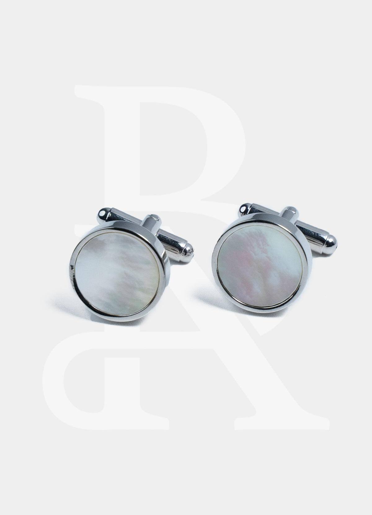 Premium Cufflinks - Silver Mother Pearl