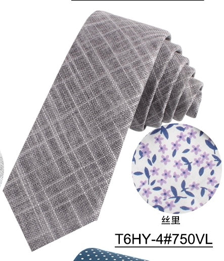 Wool Blended Necktie - Light Grey Pane