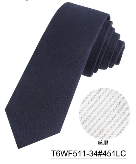 Wool Blended Necktie - Navy