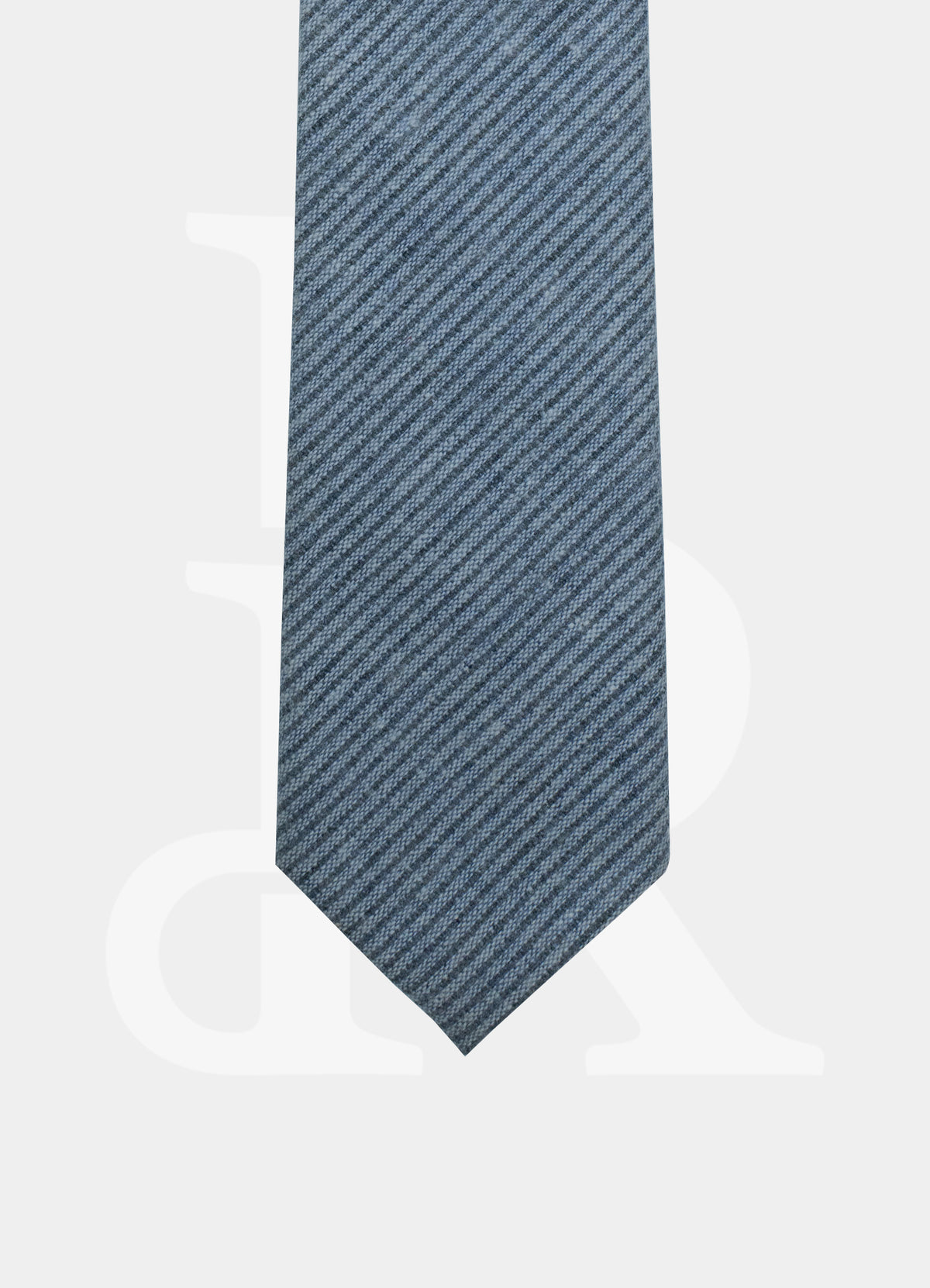 Wool Blended Necktie - Grey Stripe