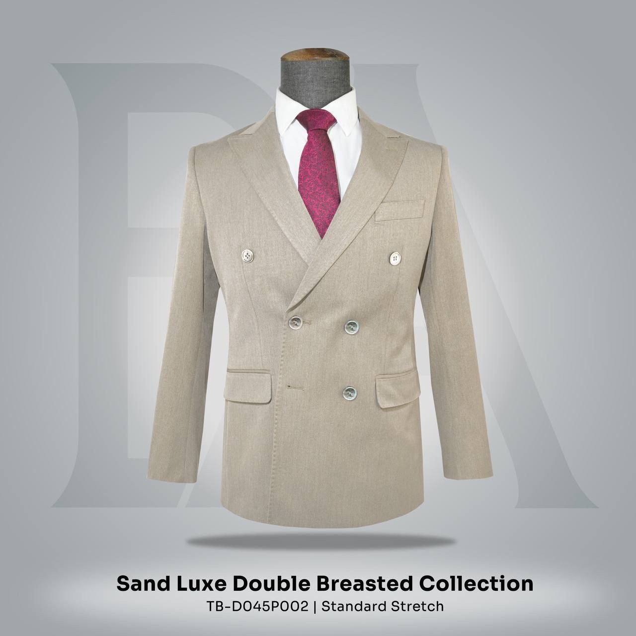 Sand Luxe Double Breasted Collection | TB-D045P002 | Standard Stretch Suit Jacket