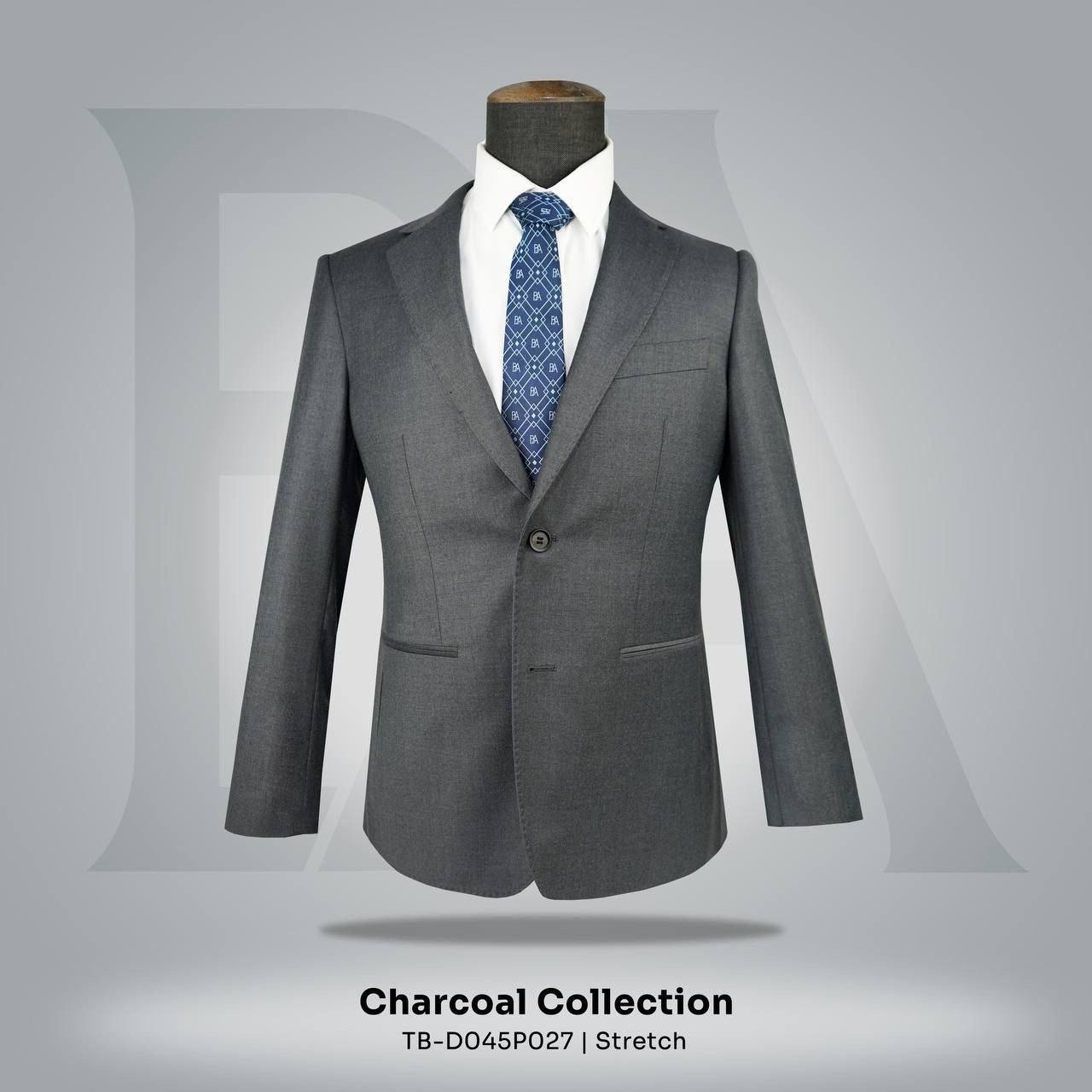 Charcoal Collection | TB-D045P027 | Stretch Suit Jacket