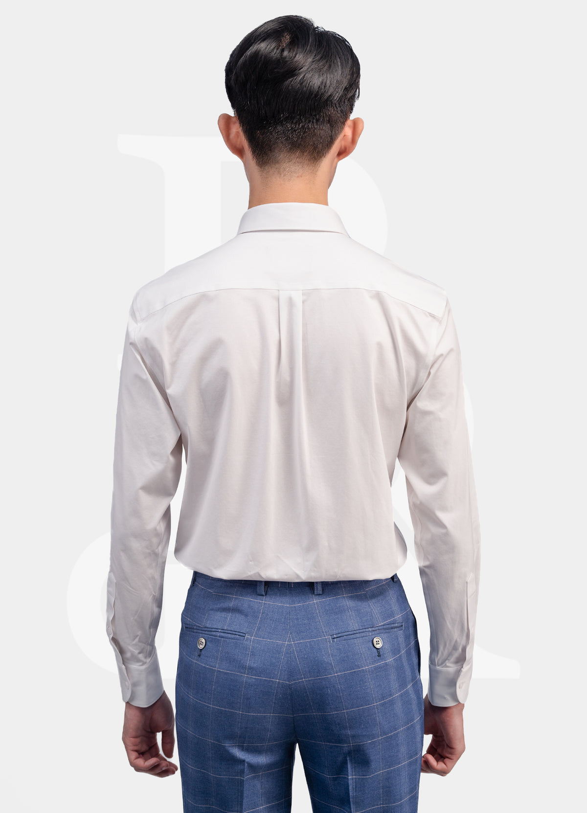 Performance Fit Label - Natural Cotton White Button Down Dress ZT110-01