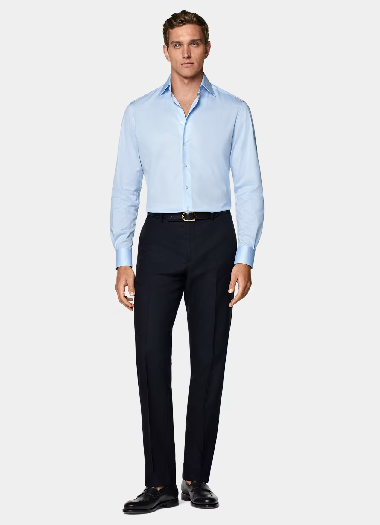 French Cuff - Non Iron Powder Blue Shirt