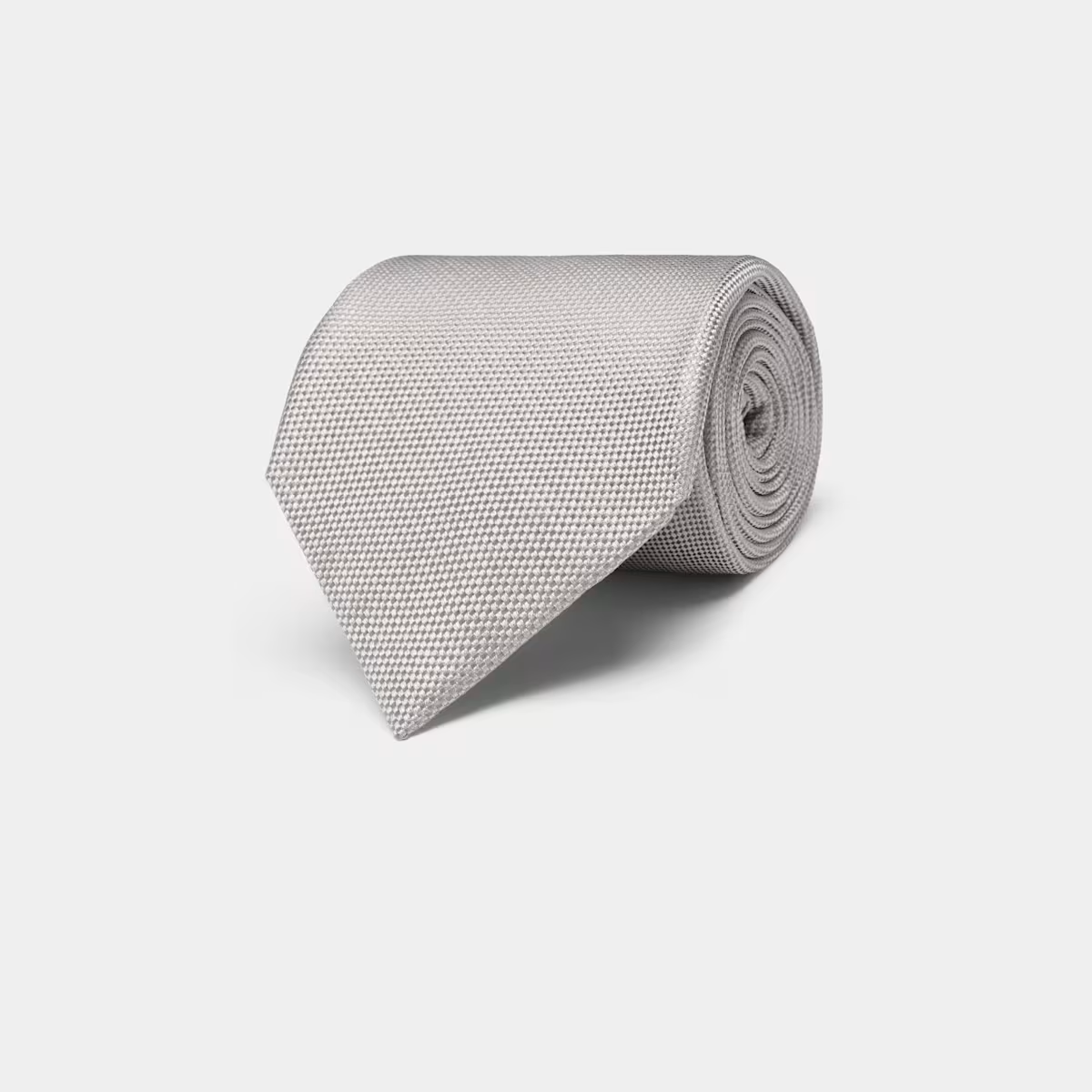 100% Silk Necktie - Light Grey L85H-S67