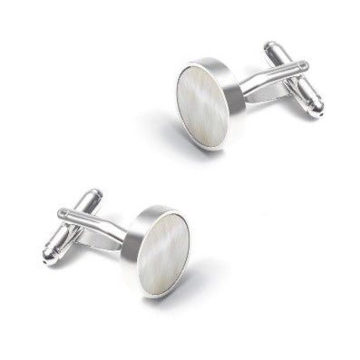 Cufflinks Standard - Pearl Silver