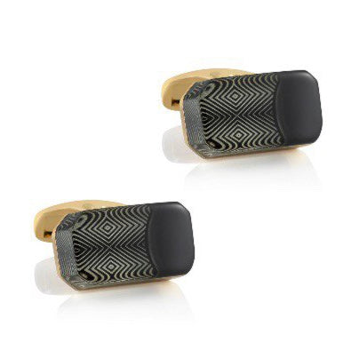 Cufflinks Premium - Gold Crystal