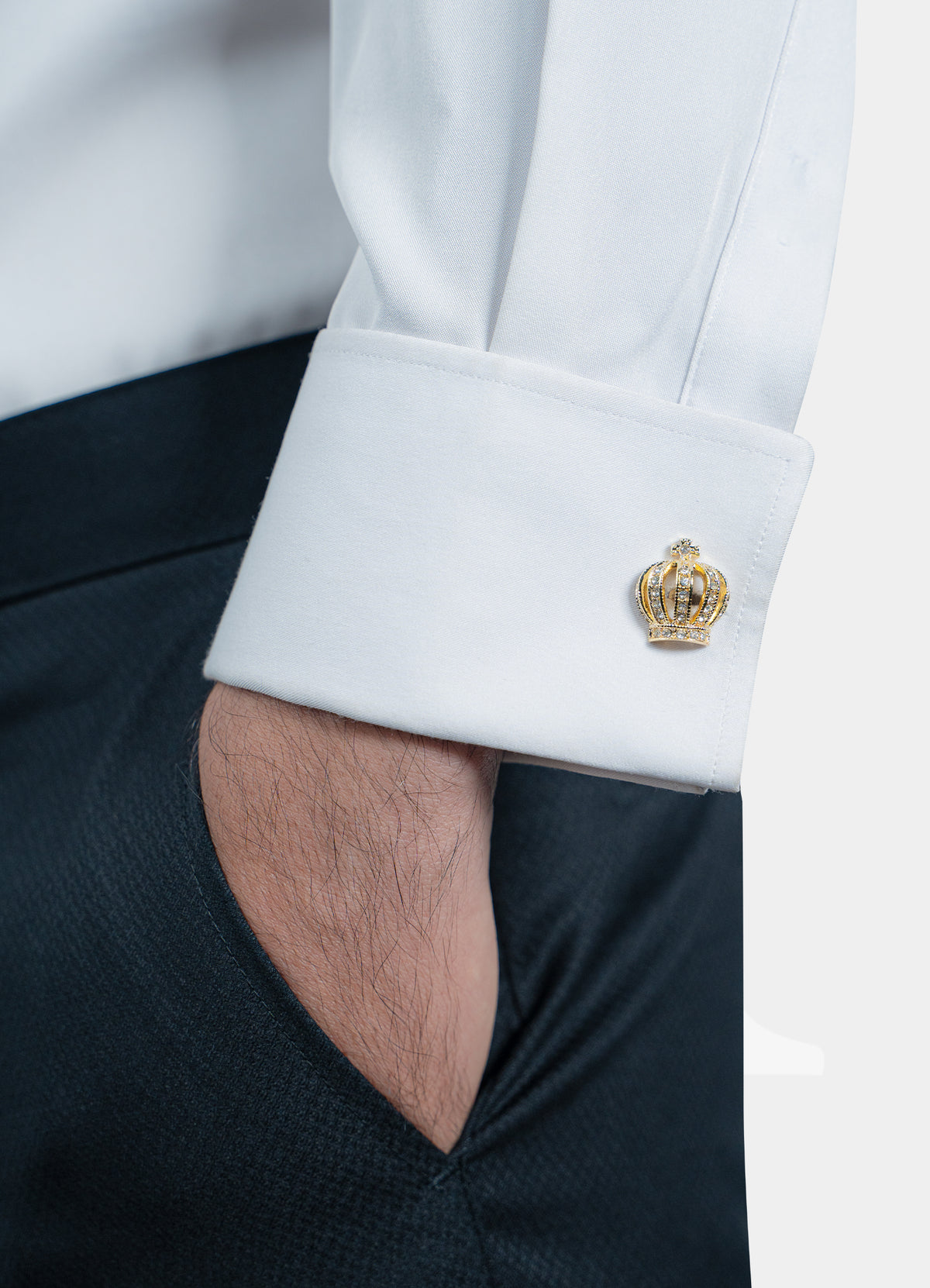 Premium Cufflinks - Gold Crown