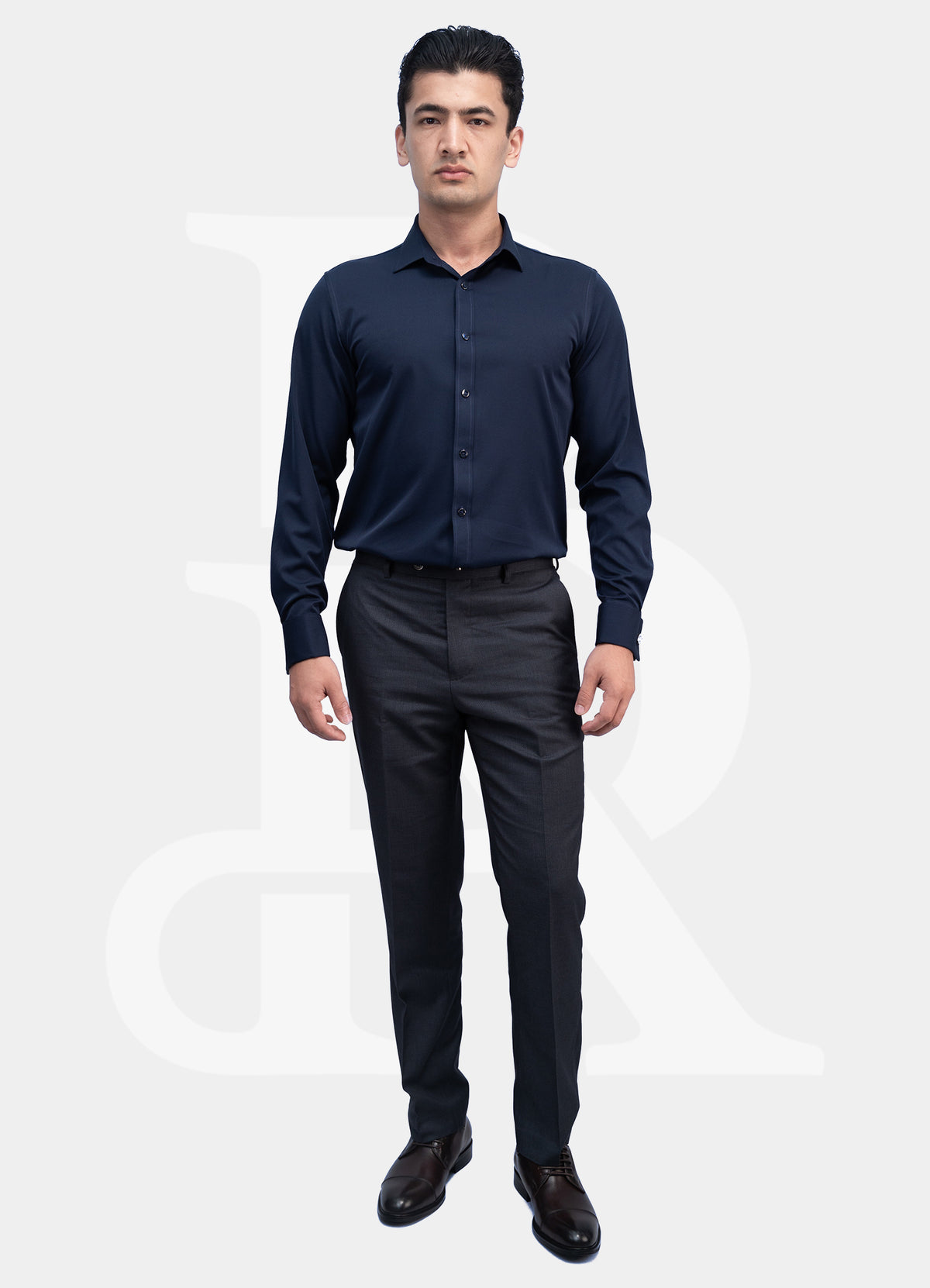 French Cuff - Non Iron Navy