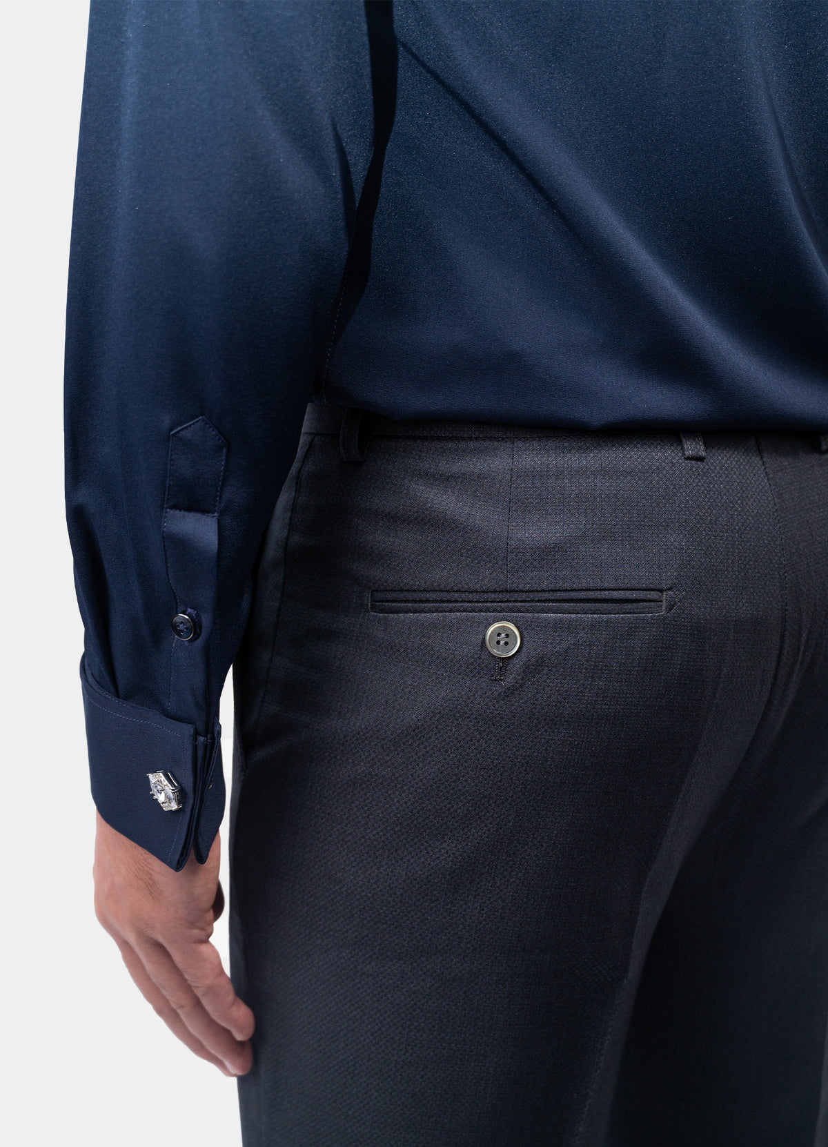 French Cuff - Non Iron Navy