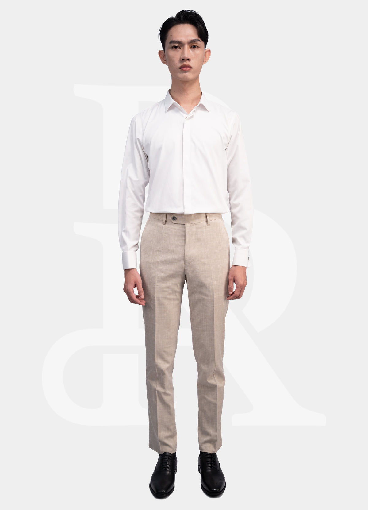 French Cuff - Non Iron White Covered Placket