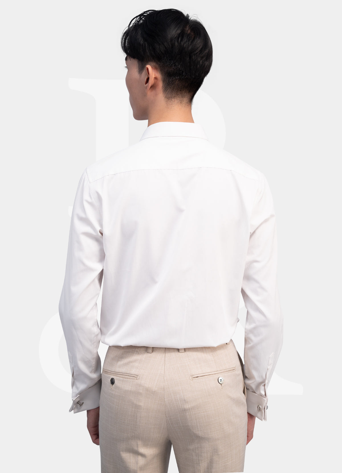 French Cuff - Non Iron White Covered Placket