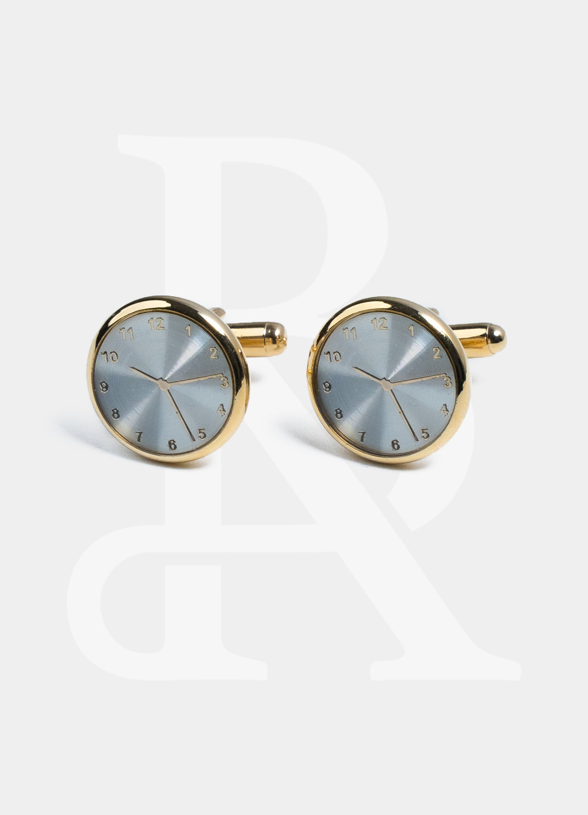 Cufflinks Premium - Gold Clock