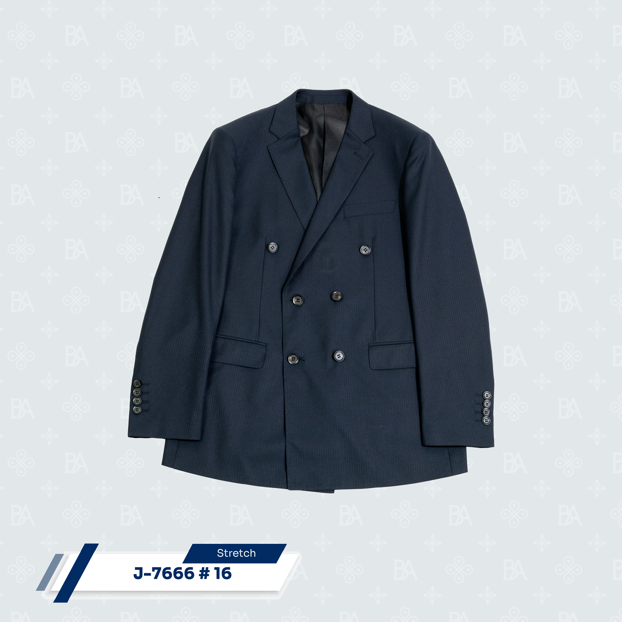Double Breasted Suit Jacket - Black