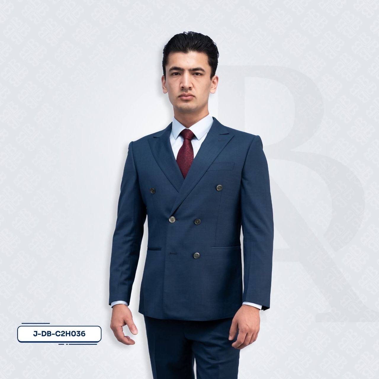 Elite Suit Jacket - Double Breasted Navy DB-C2H036