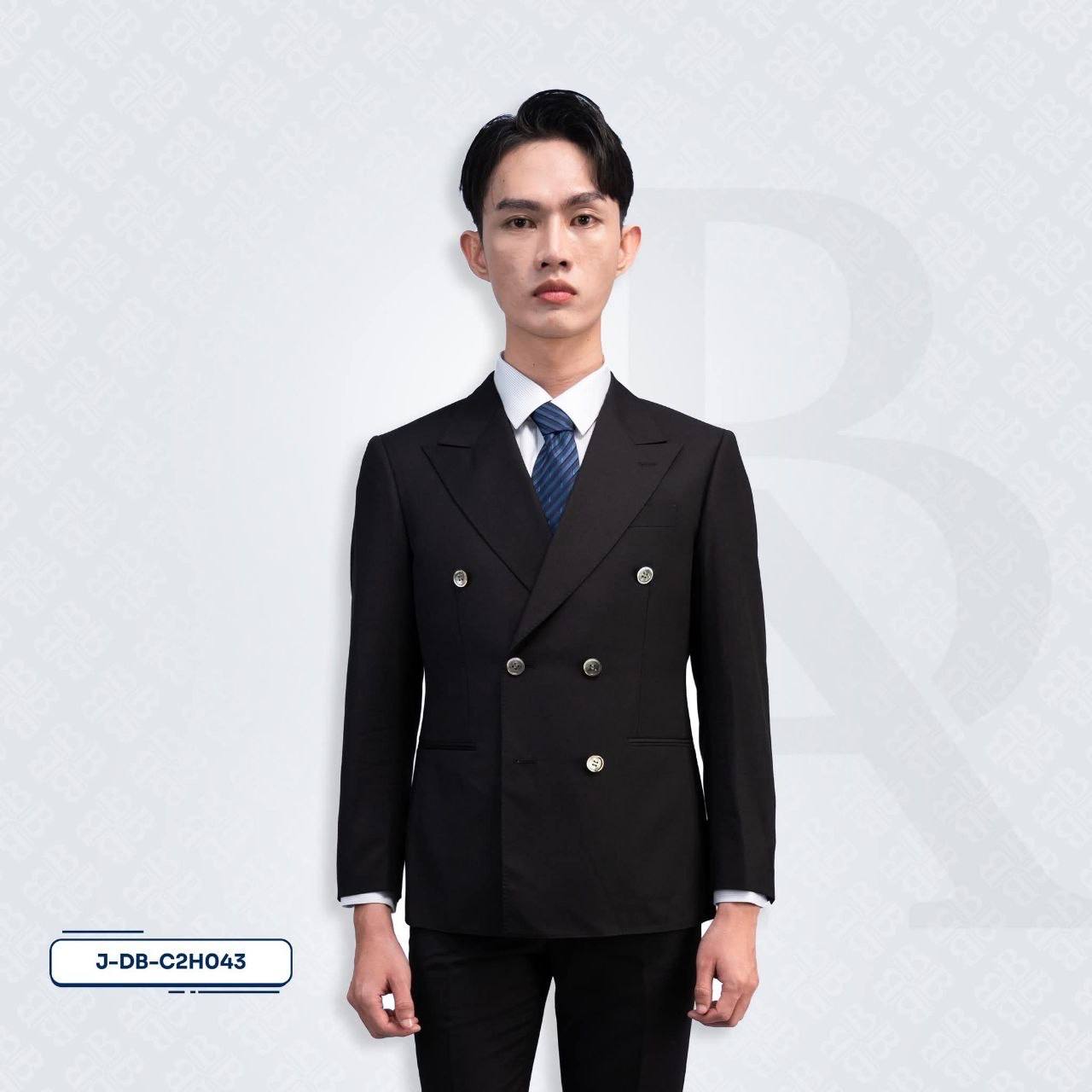 Elite Suit Jacket - Double Breasted Black DB-C2H043