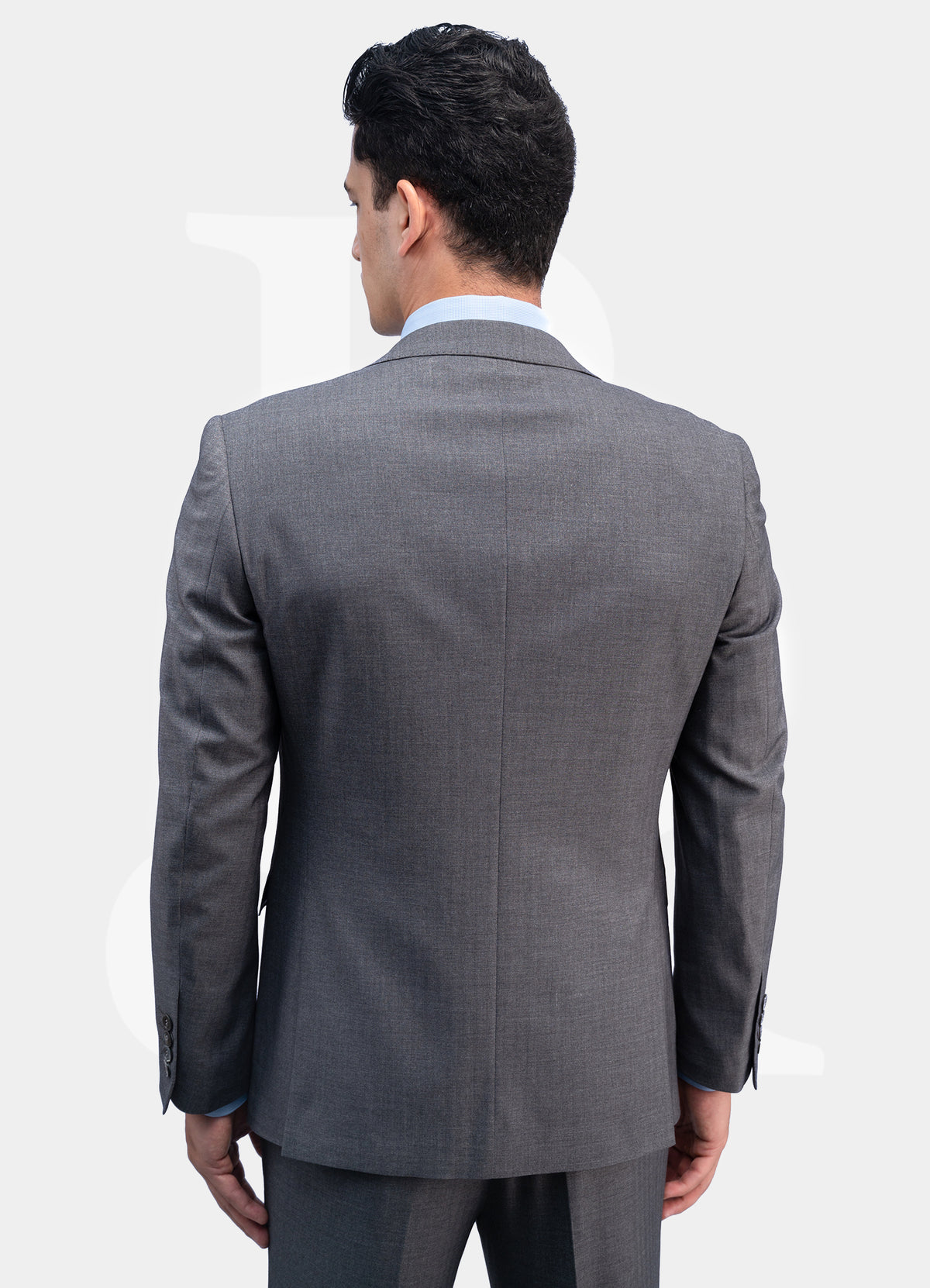 Stretch Suit Jacket - 2-Buttons Notch Lapel Dark Grey E23868-16
