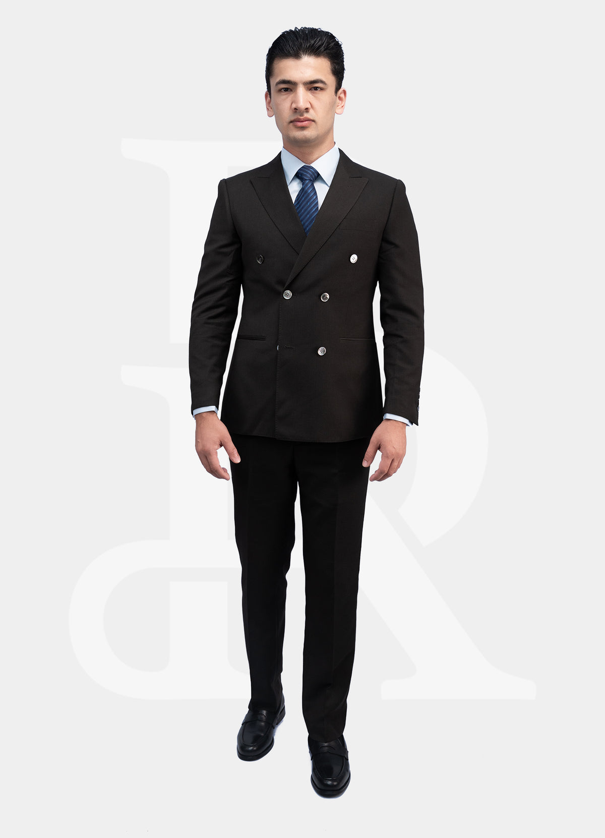Standard Suit Jacket - Double Breasted Black L3072-20