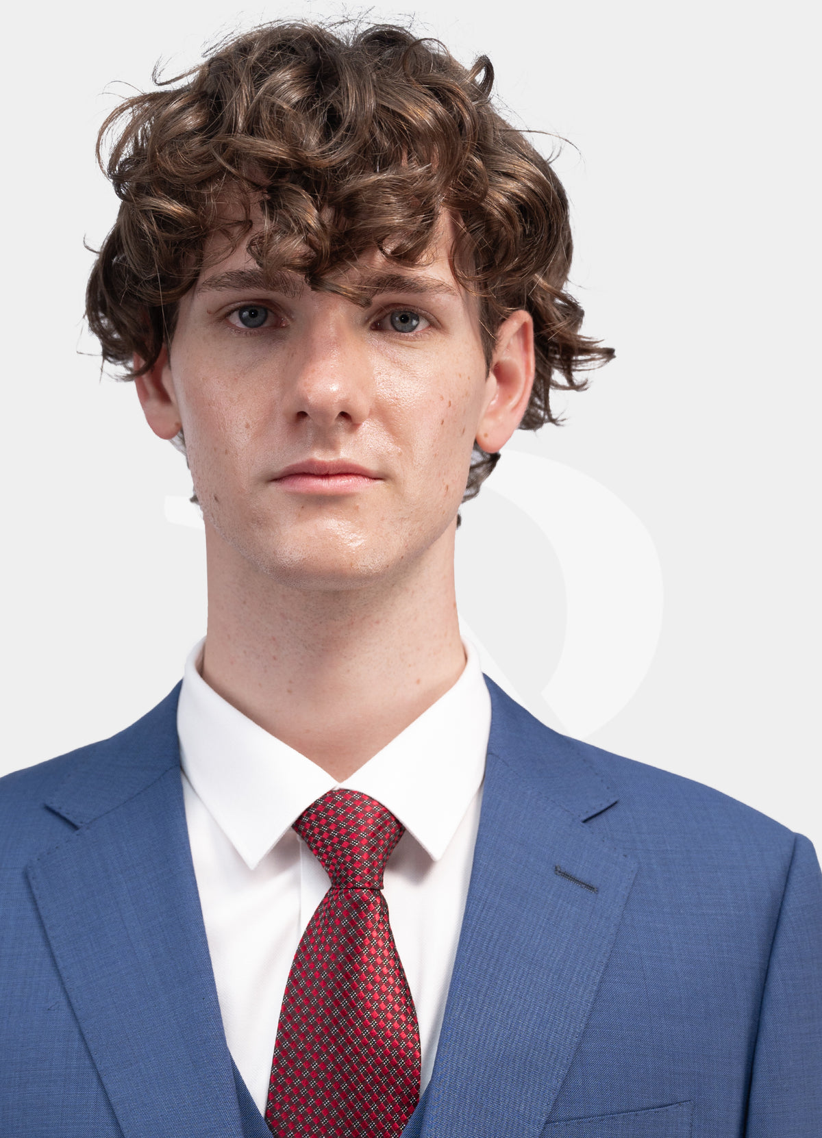 100% Wool 2 Buttons Suit Jacket - Light Navy