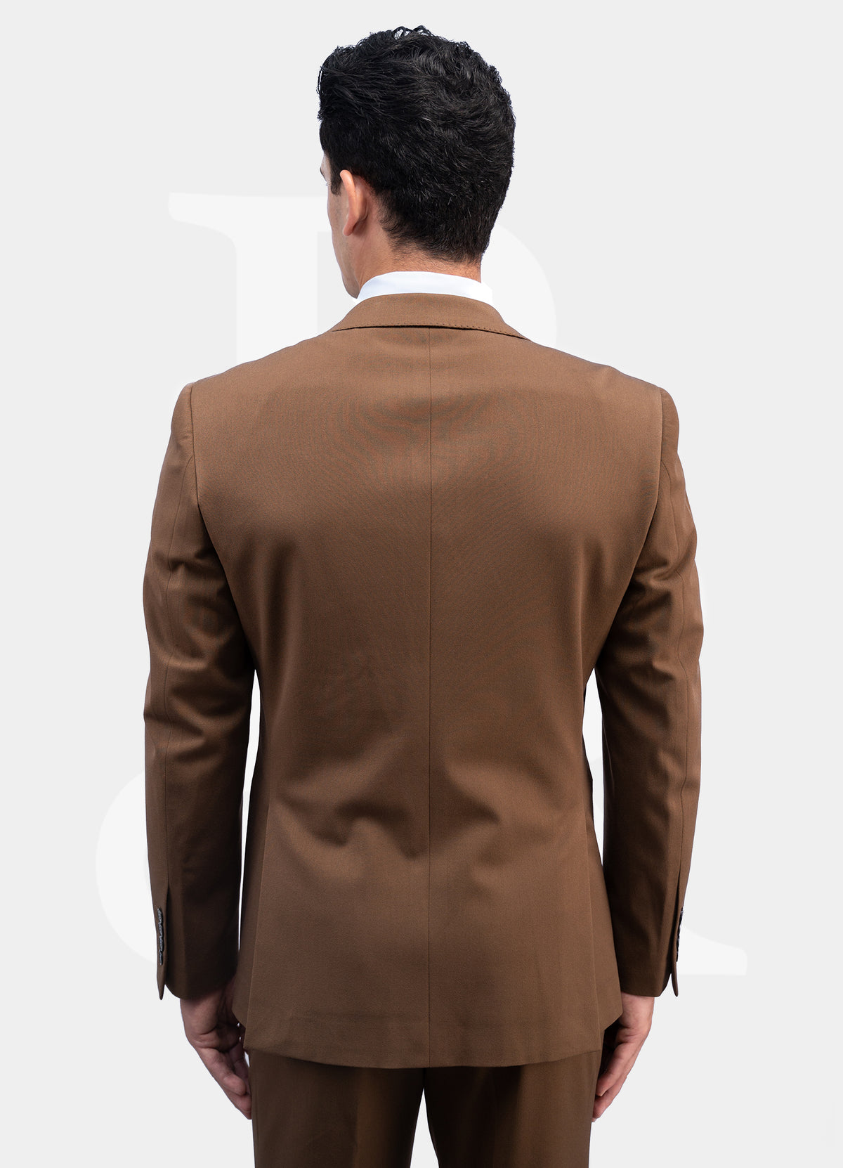 Stretch Suit Jacket -  2-Buttons Wide Notch Lapel Brown TB-D045P003