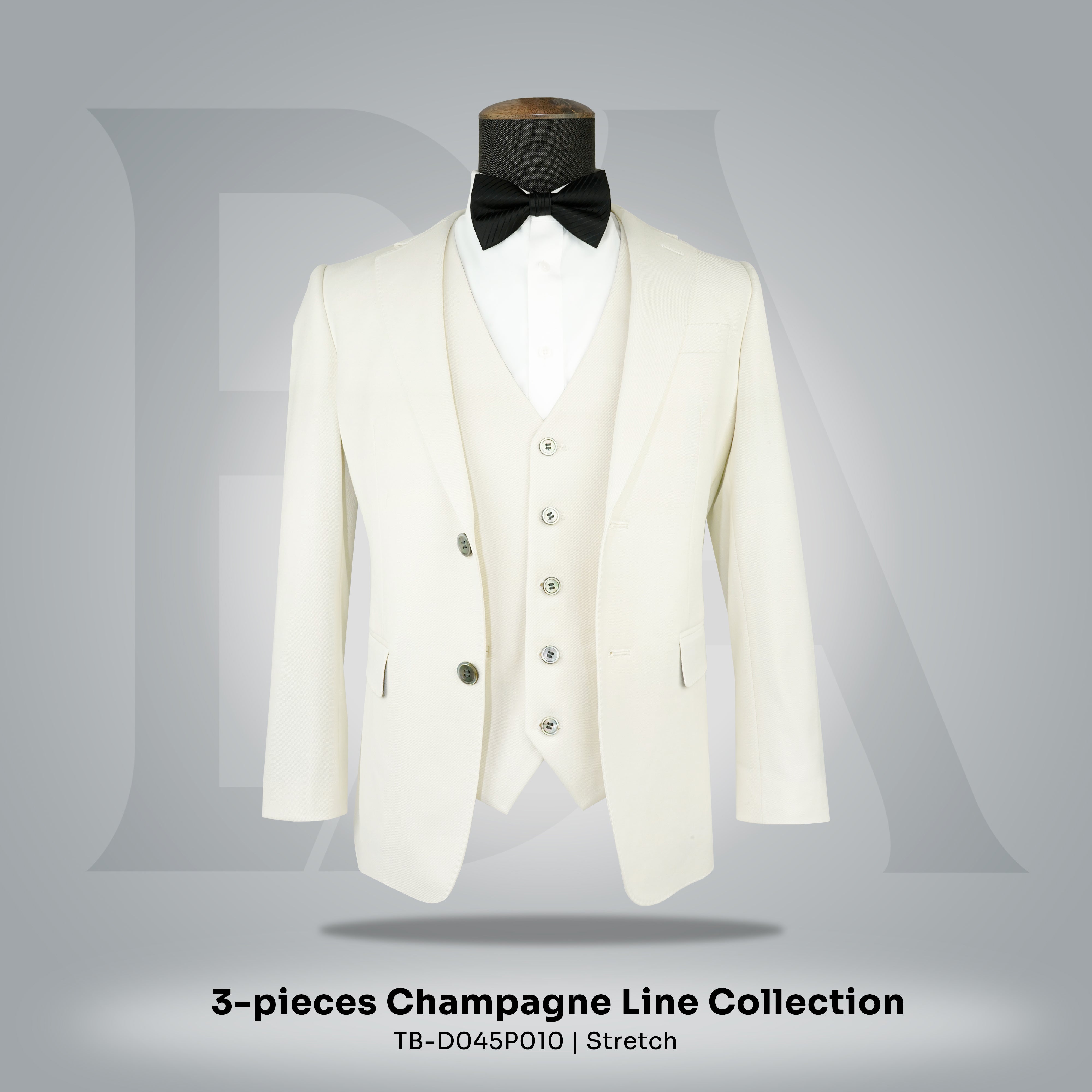 3-pieces Champagne Line Collection | TB-D045P010 | Stretch Suit Jacket