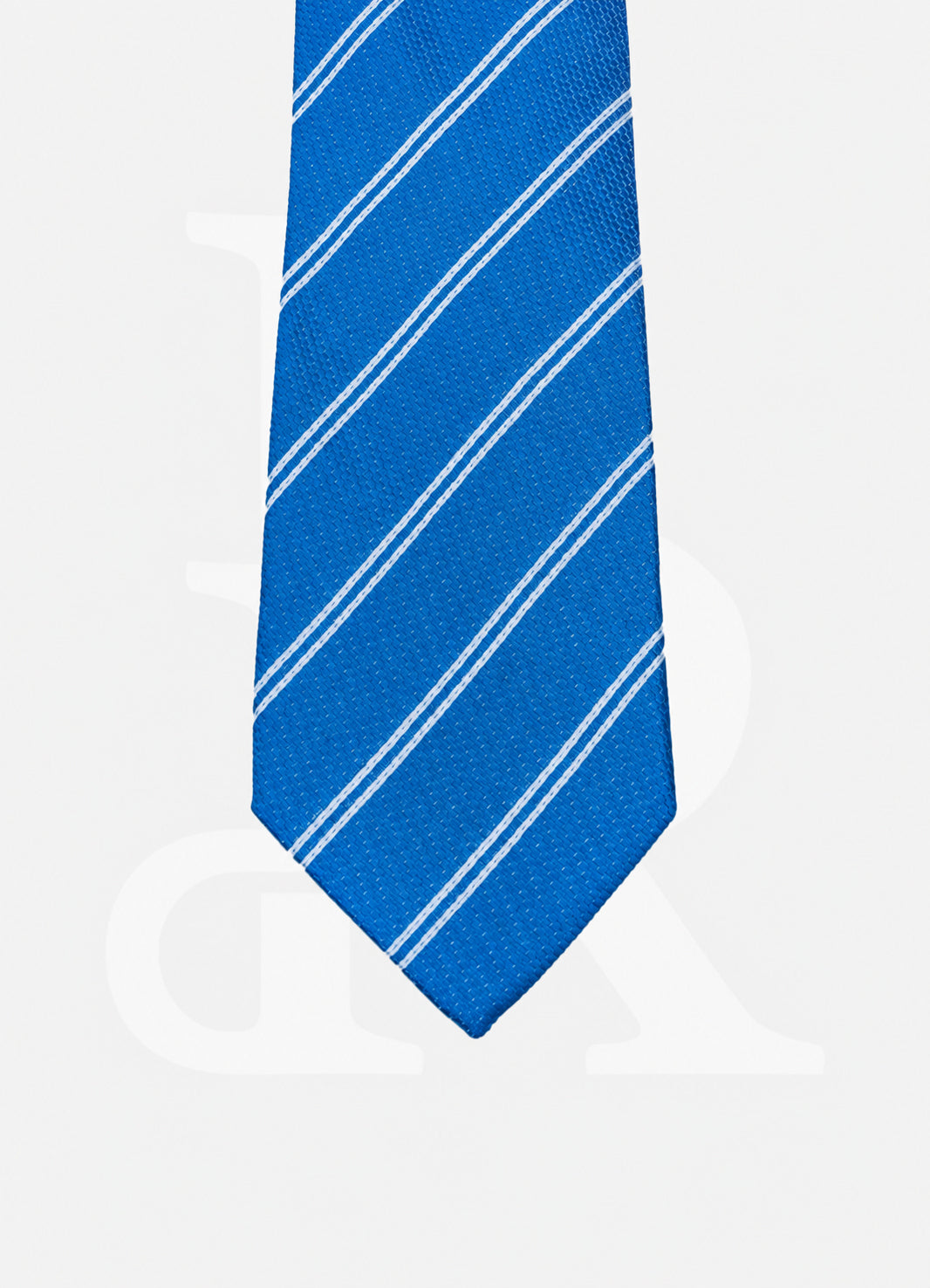 100% Silk Necktie - Sky Blue Stripe