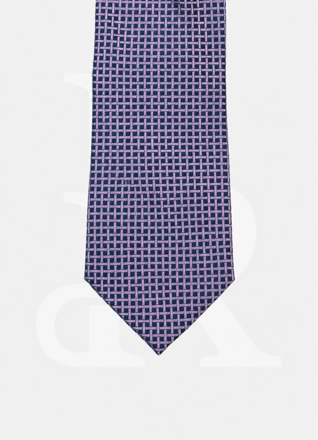 100% Silk Necktie - Dotted Purple