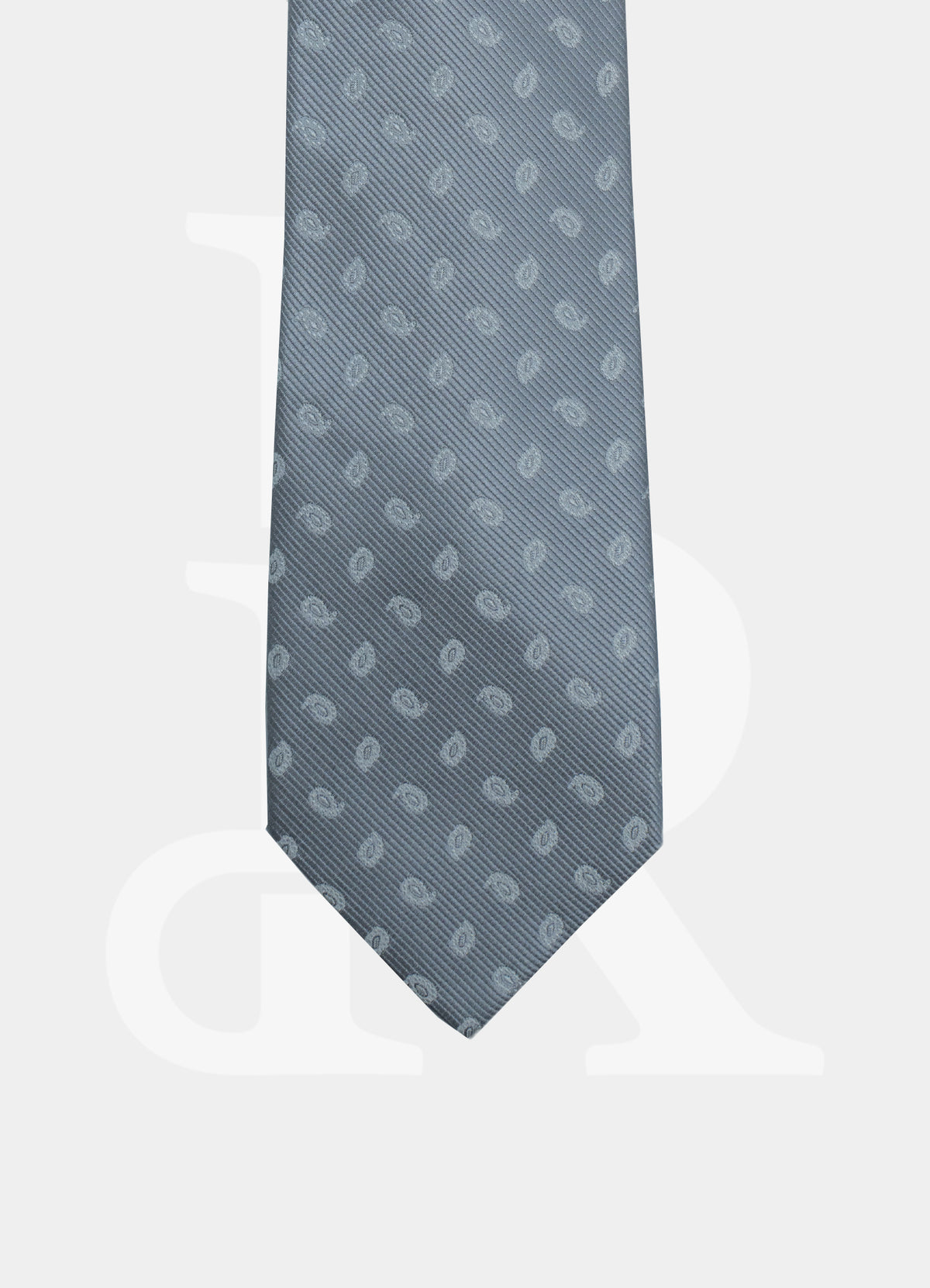 100% Silk Necktie - White Pattern