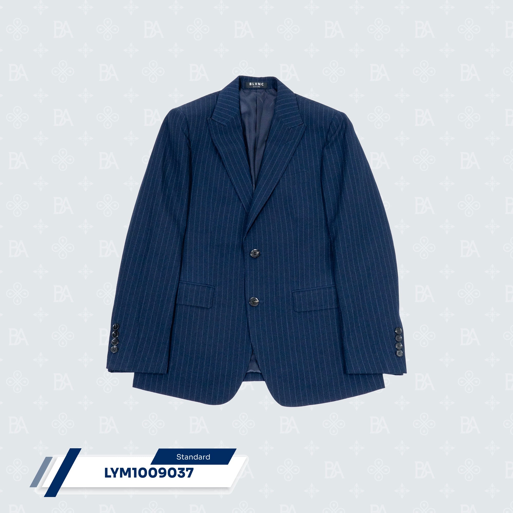Classic 2 Buttons Suit Jacket - Navy Longstripe
