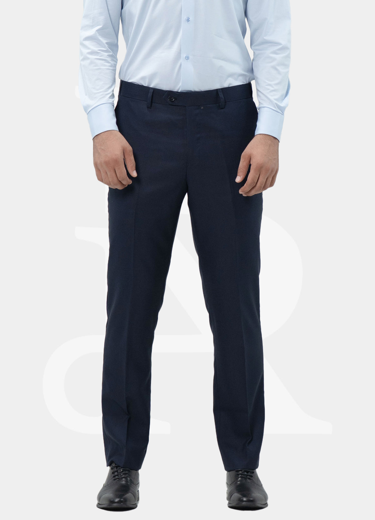 Wool Blended Trousers - Navy Dotted LYM7005